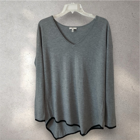 Joie Sweaters - Joie Wool Cashmere Blend Gray Asymmetrical Hem Oversized Tunic Sweater Size S
